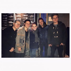 With Colony House at the Electric Factory in Philadelphia, 12 February 2015