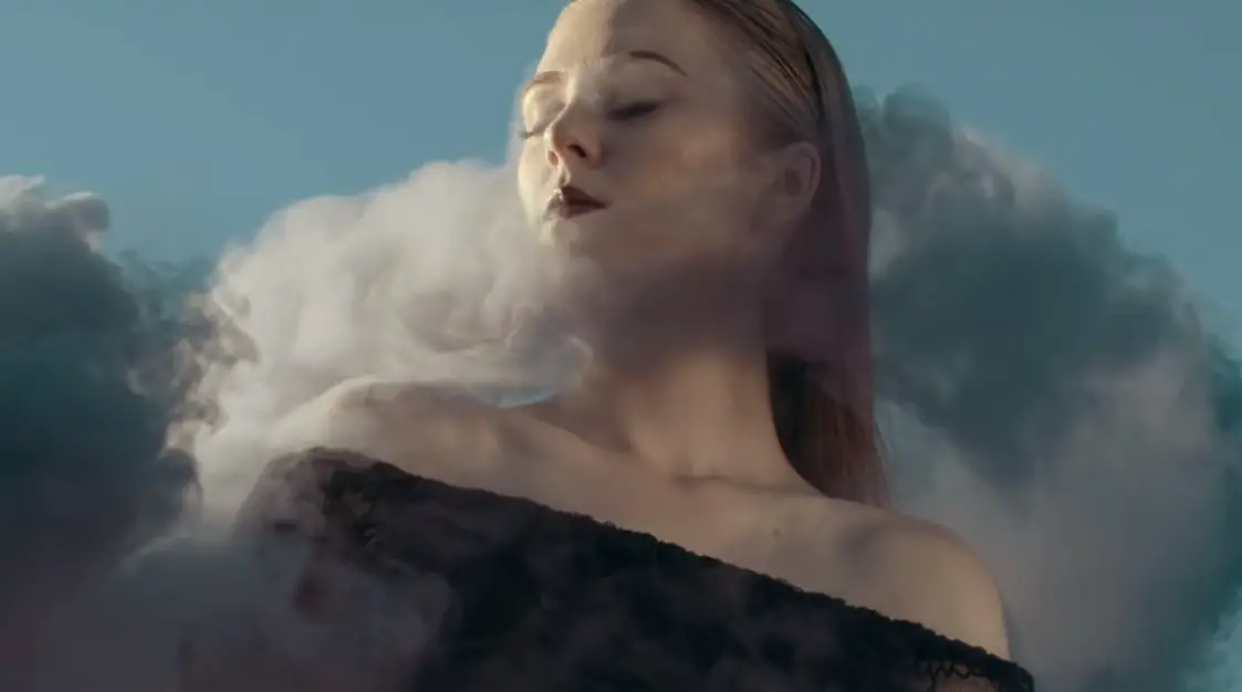 Screenshot from Loren North's "feel it out" music video