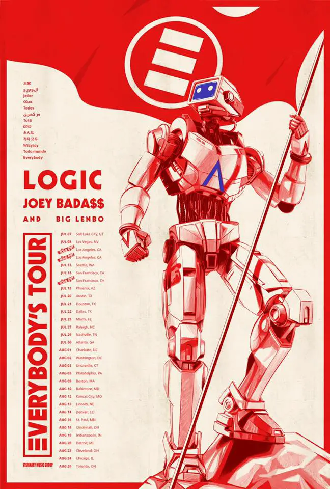 Logic Everybody's Tour 2017 poster