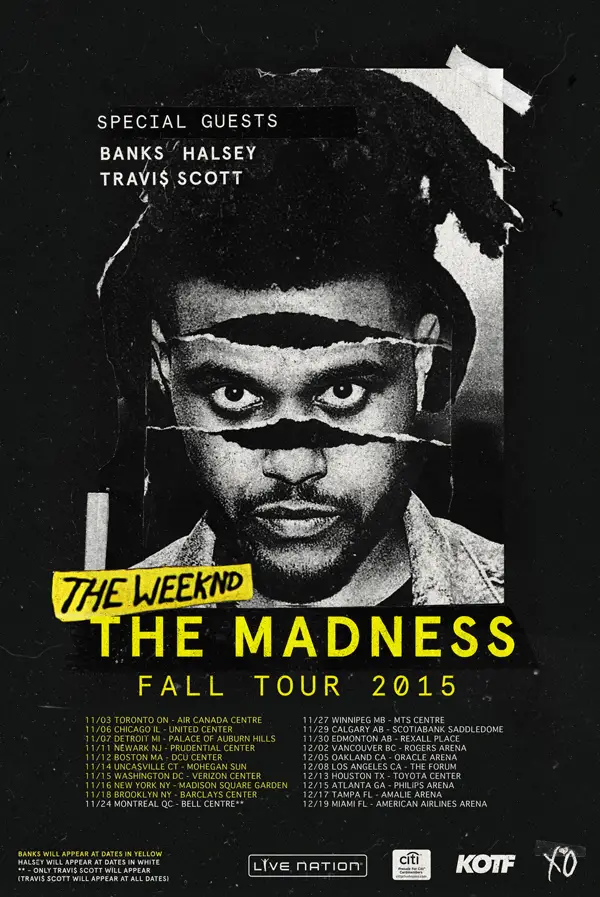The Weeknd Madness Fall 2015 Tour