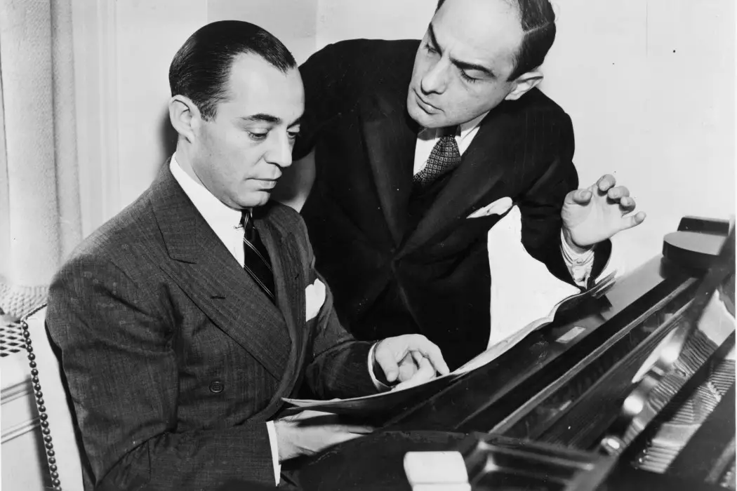 Legendary American song composers Richard Rodgers and Lorenz Hart