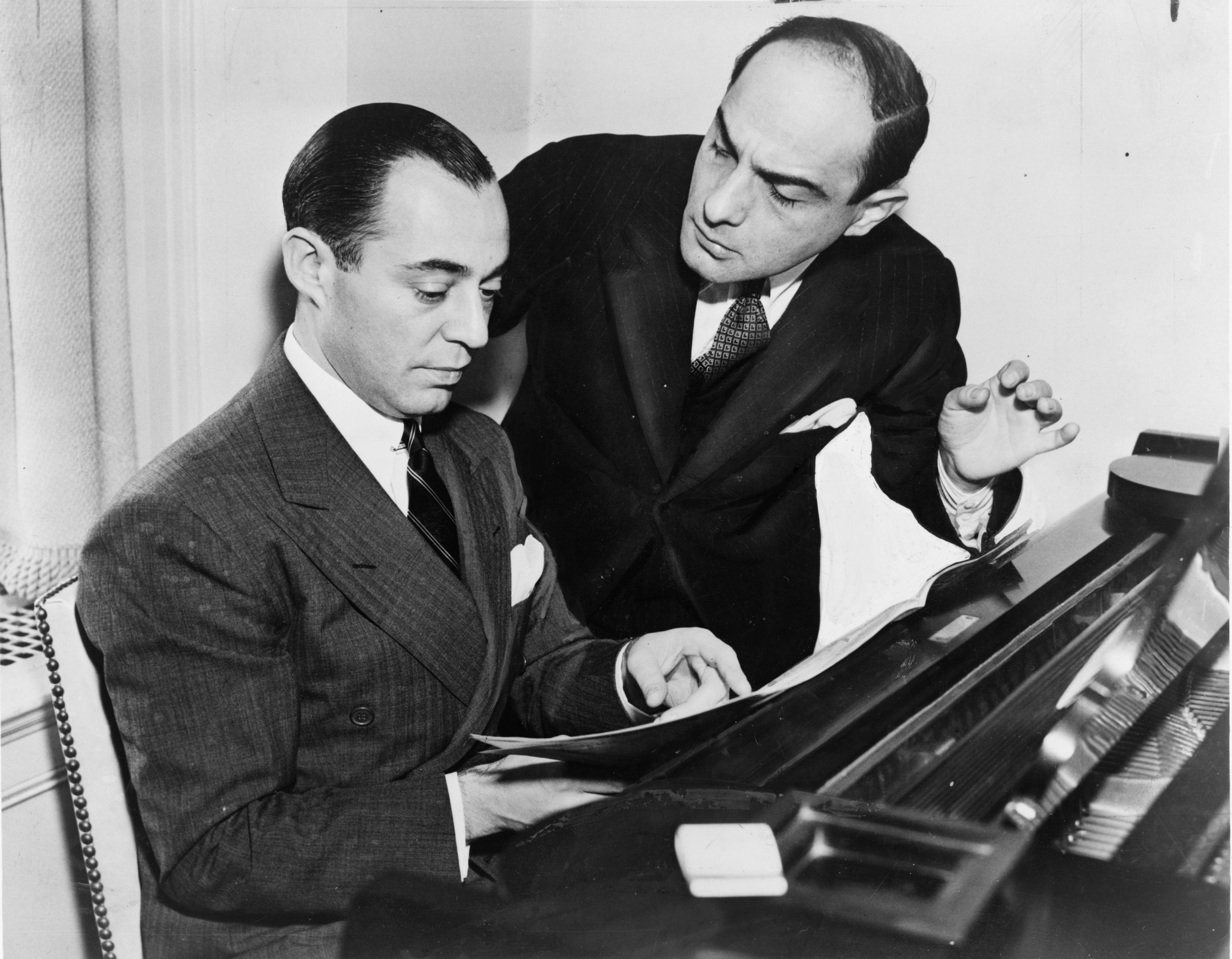 Legendary American song composers Richard Rodgers and Lorenz Hart