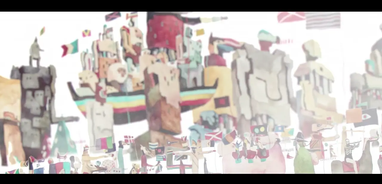 Screenshot from Young the Giant's "Amerika" visualizer