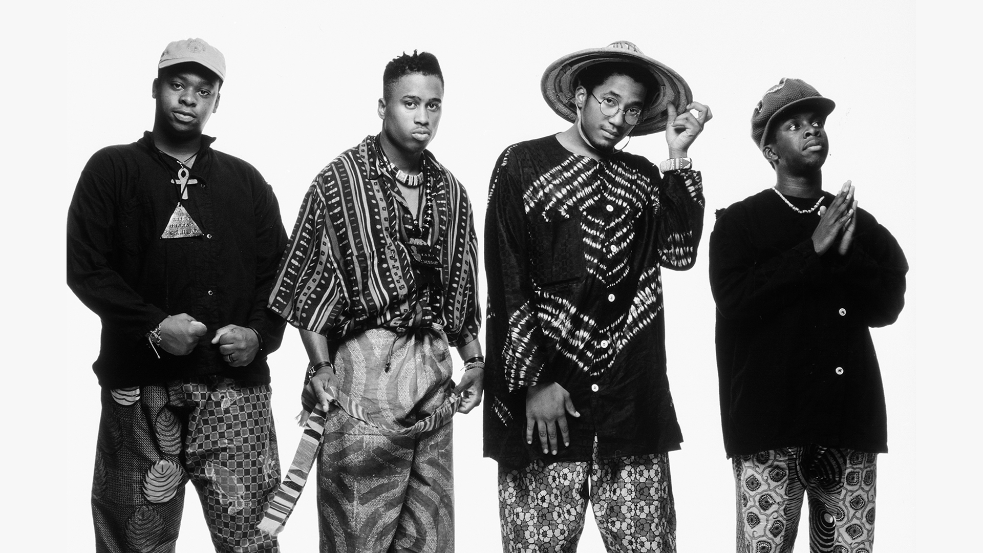 A Tribe Called Quest (left to right): Ali Shaheed Muhammad, Jarobi White, Q-Tip and Phife Dawg © Aristos Marcopoulos