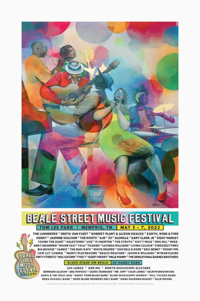 Beale Street Music Festival 2023's Commemorative Poster © Danny Broadway