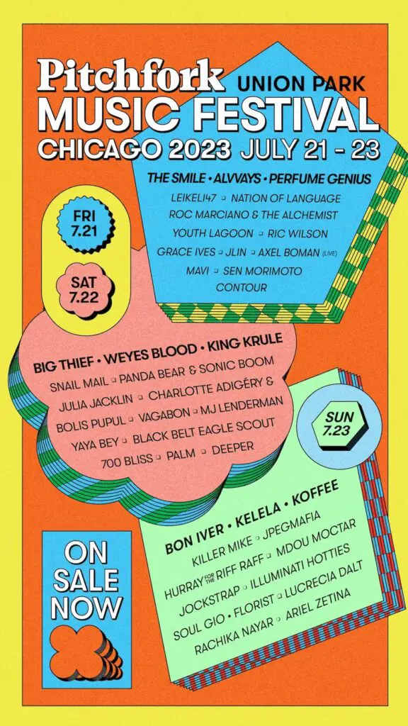 Pitchfork Music Festival 2023 Lineup